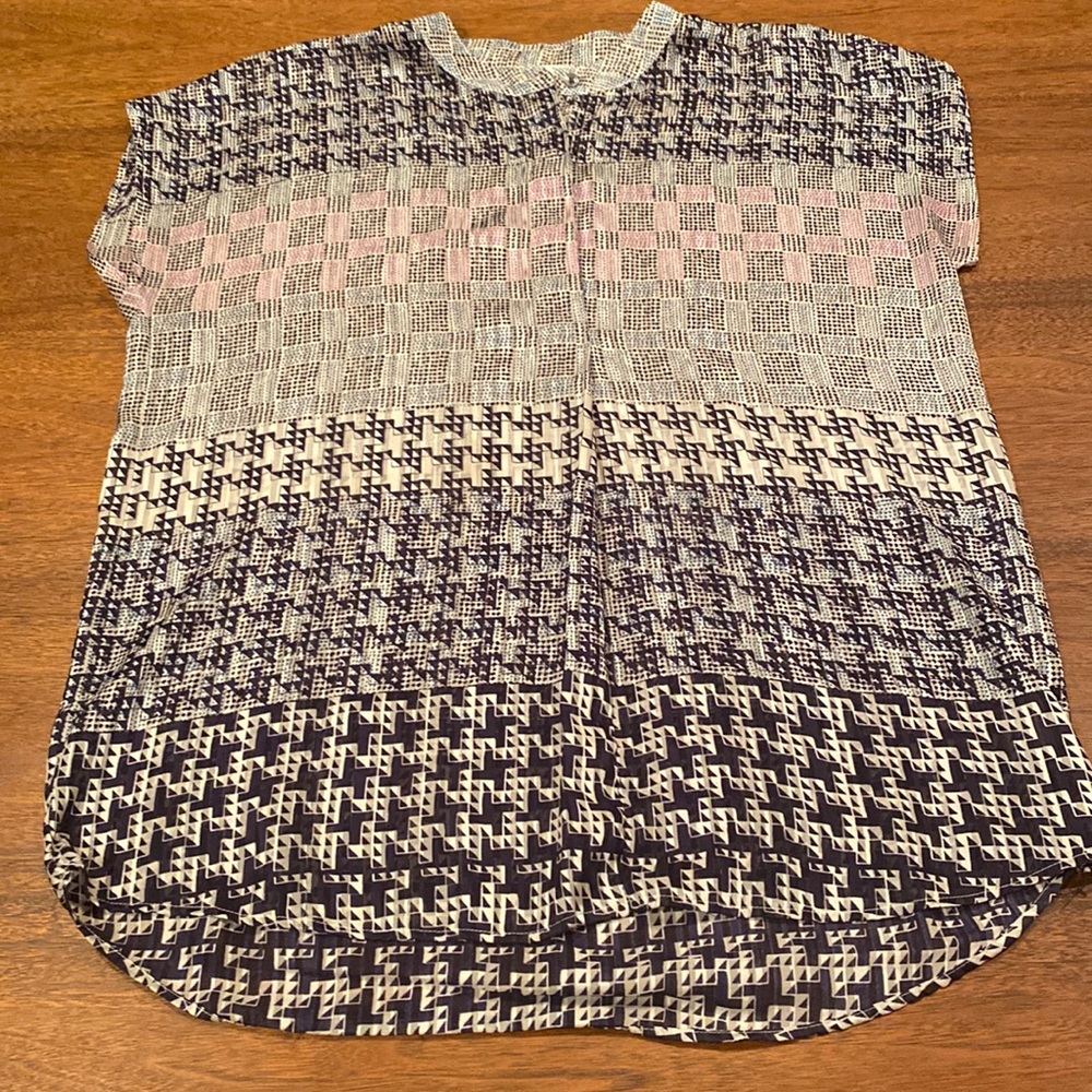 Cabi Multi Print Top, Cap Sleeve, size Large